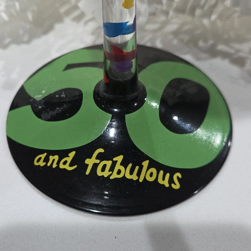 Lolita Hand Painted Wine Glass 50 and Fabulous 50th Birthday. Used